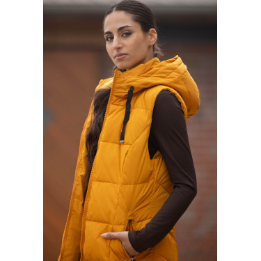 Chaqueta acolchada larga Arezzo Lauria Garrelli Mostaza Amarillo