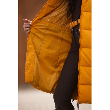 Chaqueta acolchada larga Arezzo Lauria Garrelli Mostaza Amarillo
