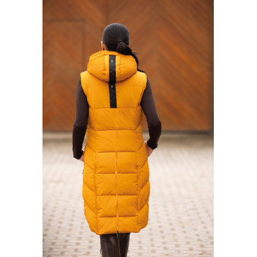 Chaqueta acolchada larga Arezzo Lauria Garrelli Mostaza Amarillo