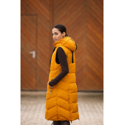 Chaqueta acolchada larga Arezzo Lauria Garrelli Mostaza Amarillo