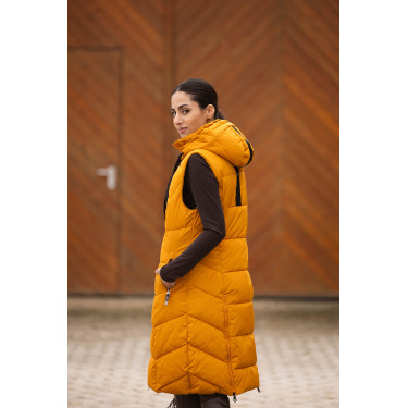 Chaqueta acolchada larga Arezzo Lauria Garrelli Mostaza Amarillo