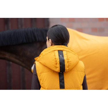 Chaqueta acolchada larga Arezzo Lauria Garrelli Mostaza Amarillo
