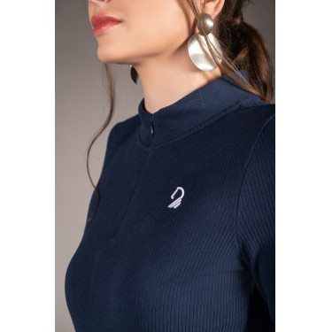 Polo de manga larga Arezzo Soft Lauria Garrelli Azul oscuro