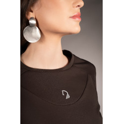 Polo de manga larga Arezzo Function Lauria Garrelli Marrón oscuro