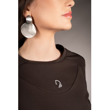 Polo de manga larga Arezzo Function Lauria Garrelli Marrón oscuro