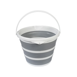 Cubo con tapa abatible HKM Negro / Gris