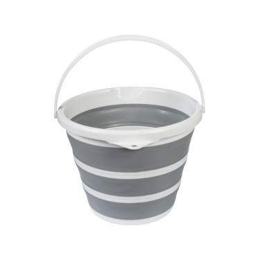 Cubo con tapa abatible HKM Negro / Gris