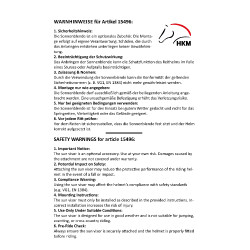 Visera para casco Sunblock HKM Negro