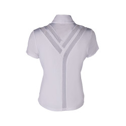 Polo de concurso Hunter de manga corta HKM Blanco