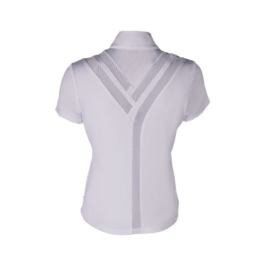 Polo de concurso Hunter de manga corta HKM Blanco