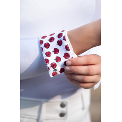 Polo de concurso Hunter de manga larga HKM Blanco