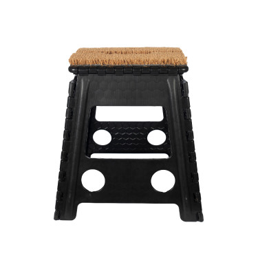 Taburete plegable con felpudo HKM Negro Taburete plegable con felpudo HKM Negro