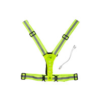 Chaleco luminoso con LED HKM Amarillo fluorescente