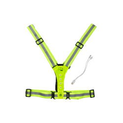 Chaleco luminoso con LED HKM Amarillo fluorescente