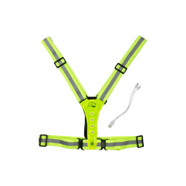 Chaleco luminoso con LED HKM Amarillo fluorescente