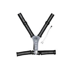 Chaleco luminoso con LED HKM Negro / plata