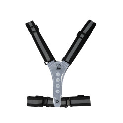Chaleco luminoso con LED HKM Negro / plata