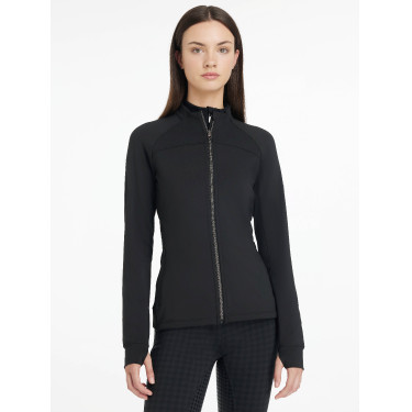 Chaqueta cepillada con cremallera LeMieux Aspen Negro