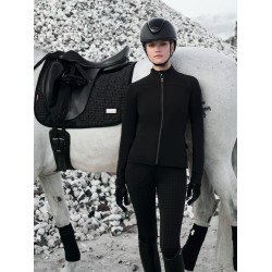 Chaqueta cepillada con cremallera LeMieux Aspen Negro