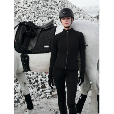 Chaqueta cepillada con cremallera LeMieux Aspen Negro