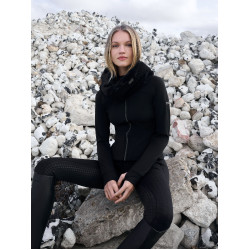 Chaqueta cepillada con cremallera LeMieux Aspen Negro