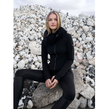 Chaqueta cepillada con cremallera LeMieux Aspen Negro