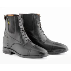 Botas Daslö Gold de cuero con cordones elásticos Negro