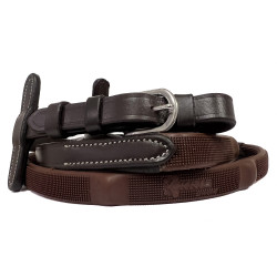 Riendas Canter de goma Ergo Castaño Marrón