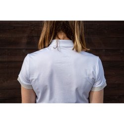 Polo de concurso Flags & Cup Andria mujer de manga corta Blanco Polo de concurso Flags & Cup Andria mujer de manga corta Blanco