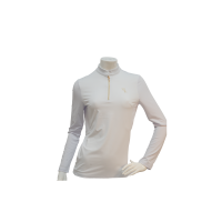 Polo de concurso Flags & Cup Andria mujer de manga larga Blanco Polo de concurso Flags & Cup Andria mujer de manga larga Blanco