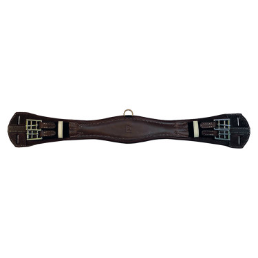 Cinchón corto Tattini de cuero Castaño Marrón