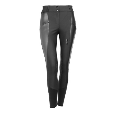 Pantalón Tattini Melissa con inserciones de símil cuero Negro