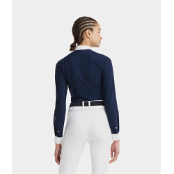 Camisa de mujer Horse Pilot de manga larga Aerolight Marino Azul marino