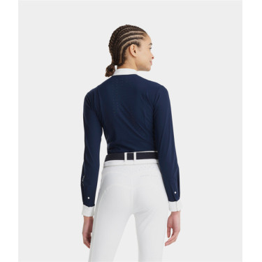 Camisa de mujer Horse Pilot de manga larga Aerolight Marino Azul marino