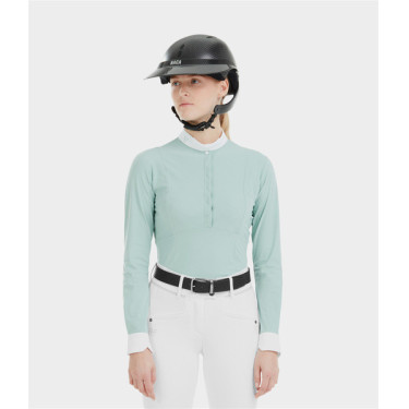 Camisa de mujer Horse Pilot de manga larga Aerolight Verde agua Azul