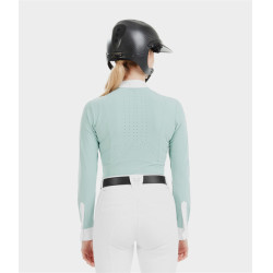 Camisa de mujer Horse Pilot de manga larga Aerolight Verde agua Azul