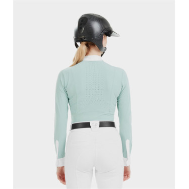 Camisa de mujer Horse Pilot de manga larga Aerolight Verde agua Azul