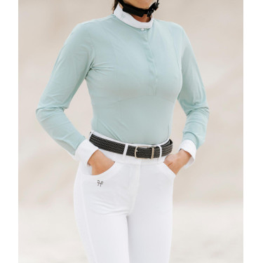 Camisa de mujer Horse Pilot de manga larga Aerolight Verde agua Azul