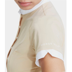 Camisa Horse Pilot de mujer de manga corta Aerolight Arena Amarillo