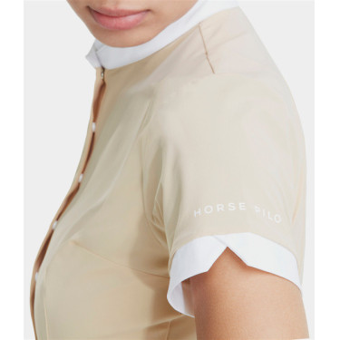 Camisa Horse Pilot de mujer de manga corta Aerolight Arena Amarillo