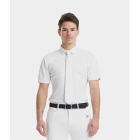 Camisa de concurso Horse Pilot de manga corta para hombre Aerolight Blanco