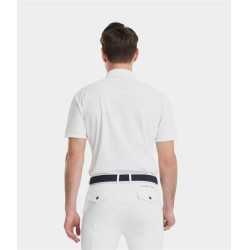 Camisa de concurso Horse Pilot de manga corta para hombre Aerolight Blanco