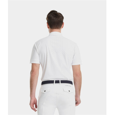 Camisa de concurso Horse Pilot de manga corta para hombre Aerolight Blanco