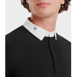Camisa de concurso Horse Pilot de manga corta Aerolight para hombre Negro