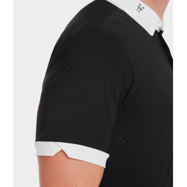 Camisa de concurso Horse Pilot de manga corta Aerolight para hombre Negro