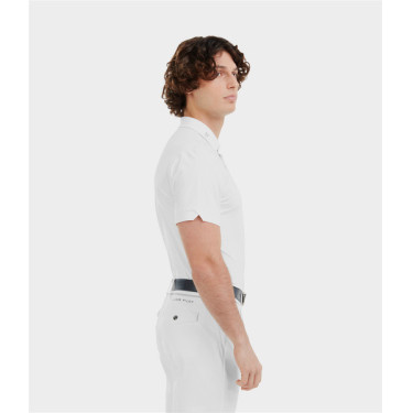 Camisa de concurso Horse Pilot de manga corta Aerolight para hombre Blanco