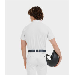 Camisa de concurso Horse Pilot de manga corta Aerolight para hombre Blanco