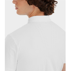Camisa de concurso Horse Pilot de manga corta Aerolight para hombre Blanco