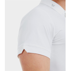 Camisa de concurso Horse Pilot de manga corta Aerolight para hombre Blanco