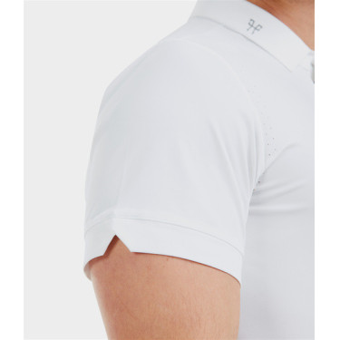 Camisa de concurso Horse Pilot de manga corta Aerolight para hombre Blanco